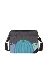X YAYOI KUSAMA MONOGRAM PUMPKIN TRIO MESSENGER W/ COIN POUCH