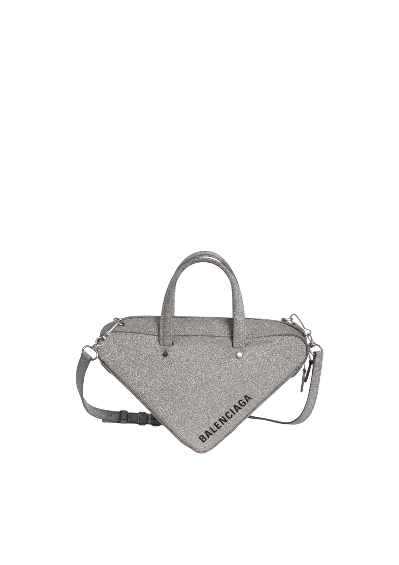 BOLSA BALENCIAGA GLITTER TRIANGLE DUFFLE BAG PRATA ORIGINAL Gringa