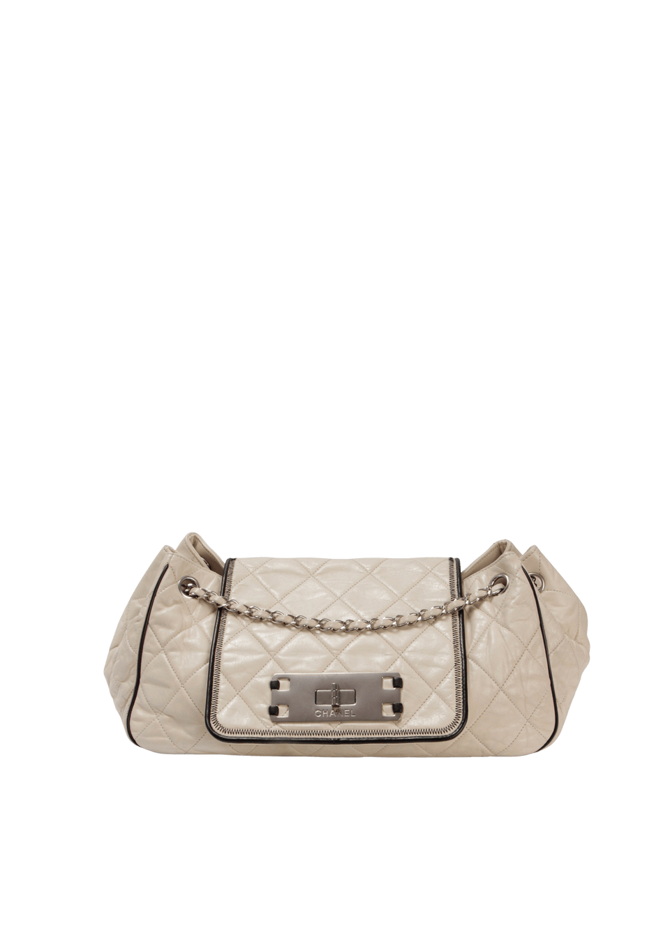 BOLSA CHANEL EAST WEST MADEMOISELLE ACCORDION BRANCO ORIGINAL – Gringa
