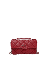 LEATHER HAMPTON MINI CC FLAP BAG