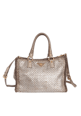SMALL MADRAS CONVERTIBLE WOVEN BAG