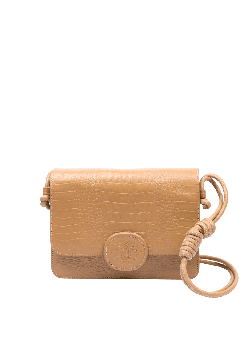 BOLSA ESSENTIALS CLÁSSICA EM COURO NATURAL TIRACOLO