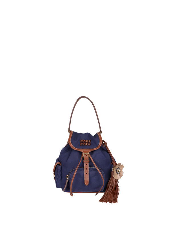 CANVAS AND LEATHER BACKPACK