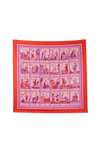 ALPHABET DES METIERS PRINTED SILK SCARF