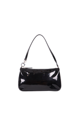 PATENT LEATHER GANCINI SHOULDER BAG