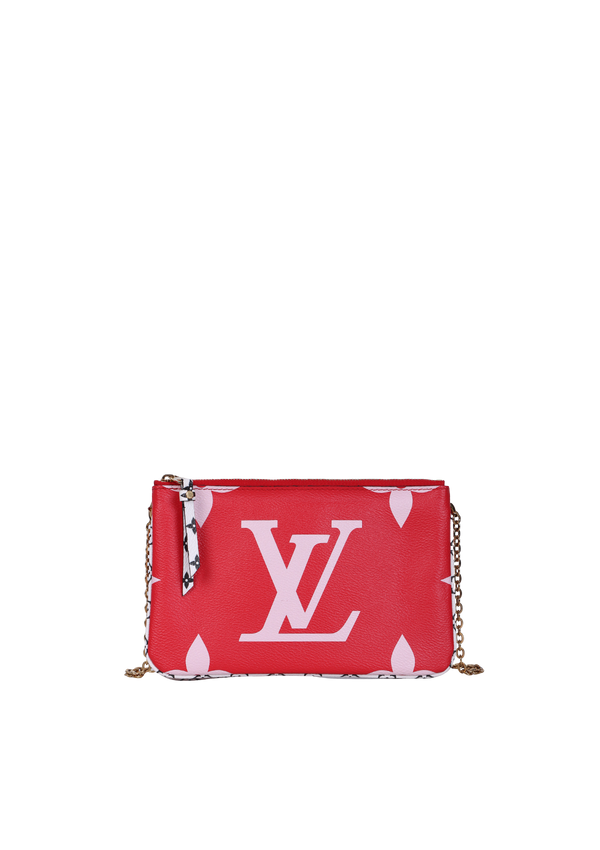MONOGRAM GIANT ROUGE DOUBLE ZIP POCHETTE