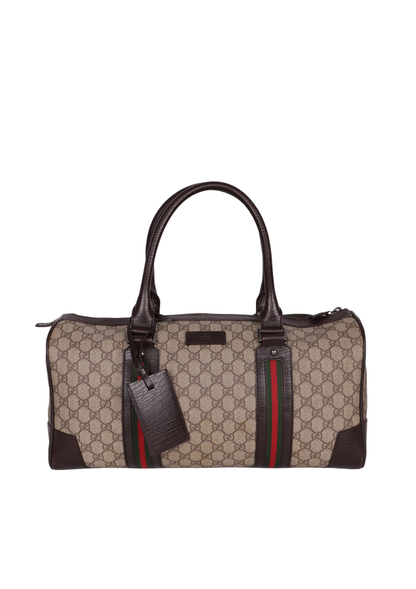 GG SUPREME WEB TRAVEL BAG