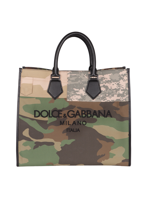 CAMOUFLAGE PATCHWORK TOTE