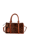 LEOPARD HOUSE CHECK BOSTON BAG