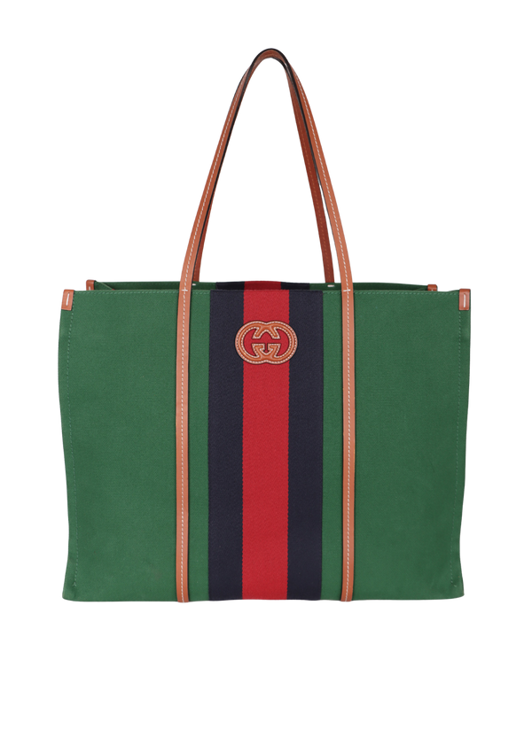LARGE CANVAS FOLDABLE WEB TOTE
