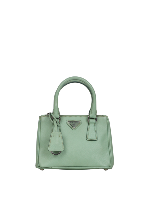 MINI SAFFIANO LUX DOUBLE ZIP GALLERIA