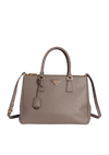 SMALL SAFFIANO LUX DOUBLE ZIP GALLERIA SATCHEL