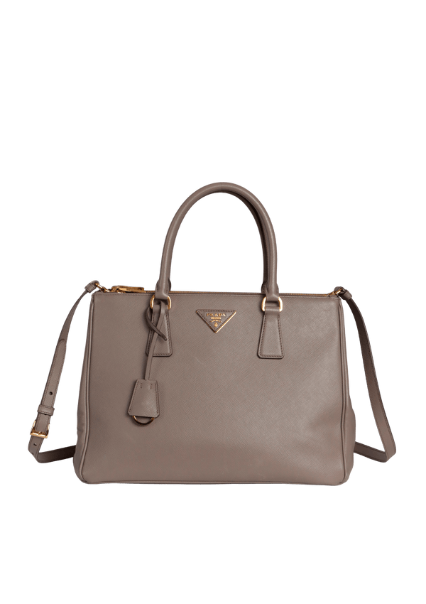 SMALL SAFFIANO LUX DOUBLE ZIP GALLERIA SATCHEL