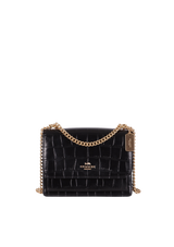 CROCODILE EMBOSSED KLARE CROSSBODY BAG