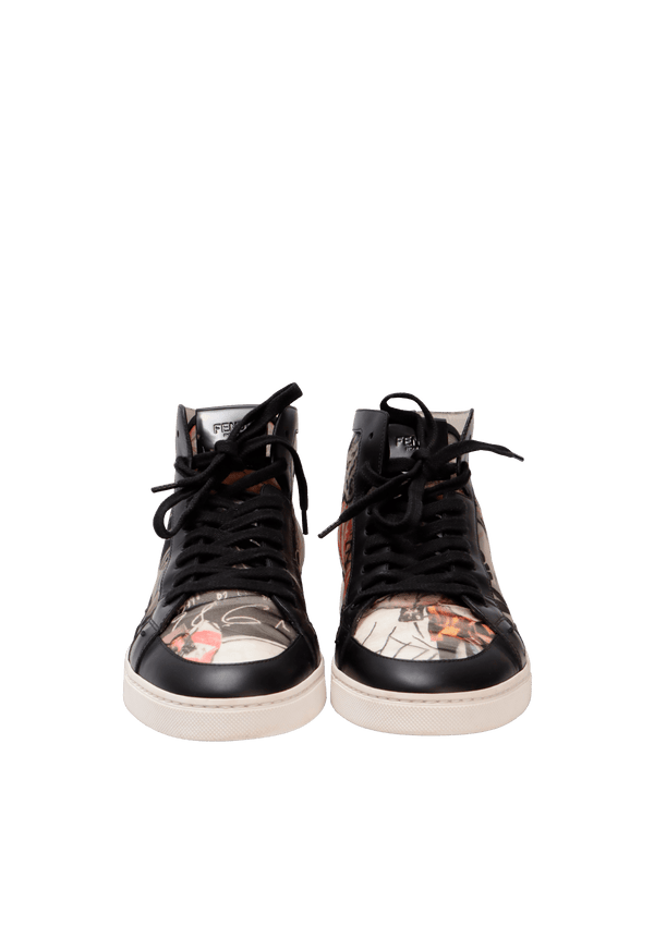 LEATHER HIGH TOP SNEAKERS 40