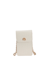 PHONE POUCH COM TAMPA EM COURO