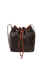 DRAWSTRING TRIOMPHE BUCKET BAG