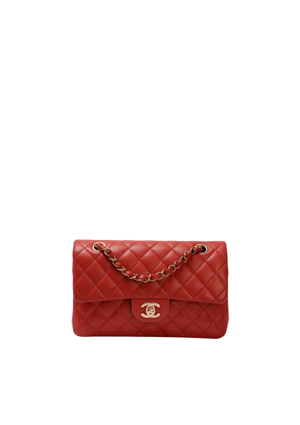 SMALL CLASSIC DOUBLE FLAP LAMBSKIN