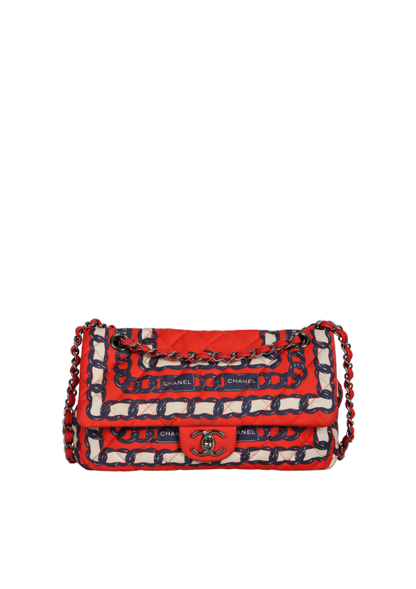 SILK CHAIN PRINTED MEDIUM SINGLE FLAP