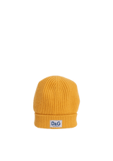 LOGO PATCH RIBBED KNIT BEANIE