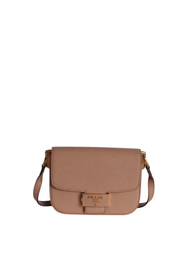 SAFFIANO LUX EMBLEME FLAP BAG