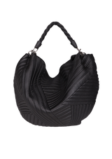 LEATHER QUILTED HOBO BAG