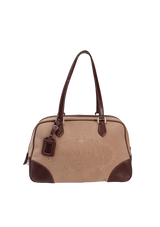 LOGO JACQUARD BAULETTO BAG