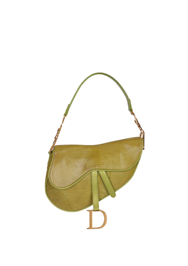 VINTAGE LIZARD SADDLE BAG