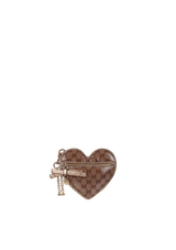 GG CANVAS CHAIN HEART WRIST POUCH