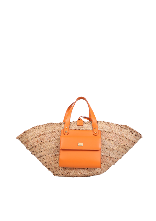 KENDRA STRAW RAFFIA TOTE BAG