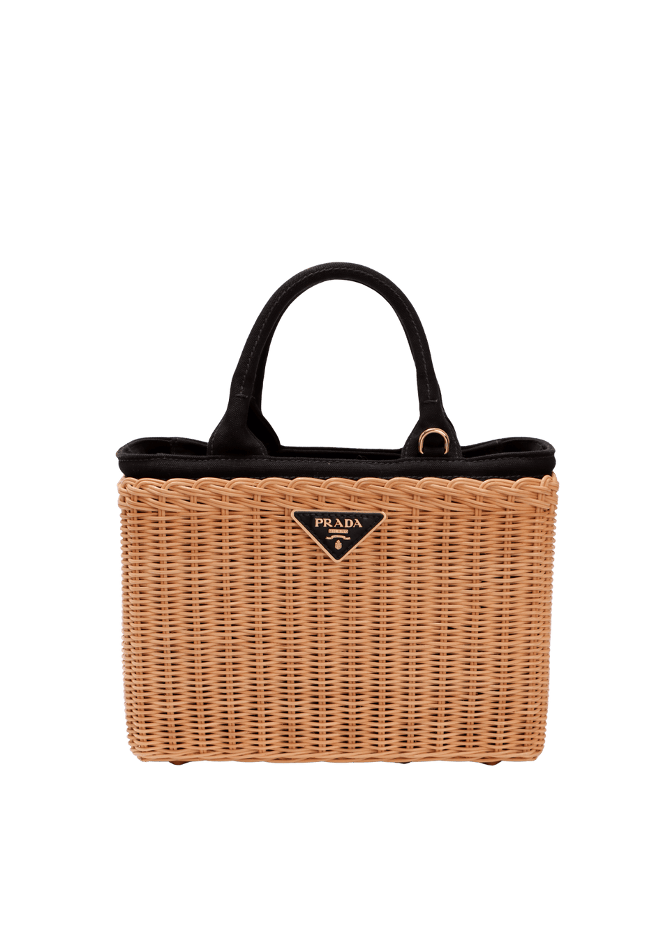 BOLSA PRADA CANAPA TRIMMED MIDOLLINO WICKER BICOLOR ORIGINAL – Gringa