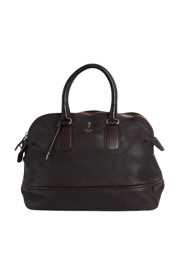 LEATHER BOWLER BAG