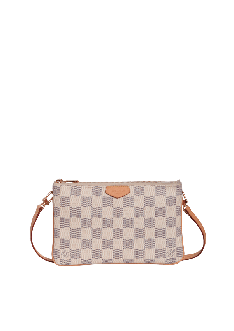 DAMIER AZUR DOUBLE ZIP POCHETTE