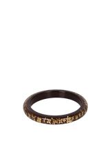 RESIN & CRYSTAL INCLUSION BANGLE BRACELET