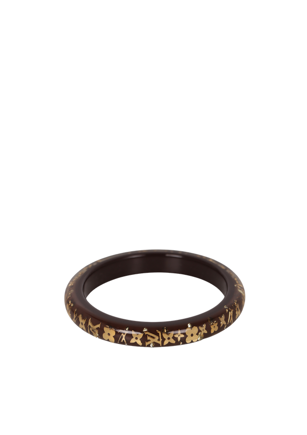 RESIN & CRYSTAL INCLUSION BANGLE BRACELET