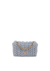 COTTON CABLE-KNIT MINI BAG