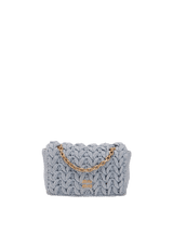 COTTON CABLE-KNIT MINI BAG