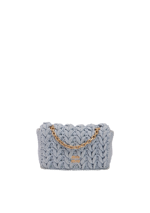 COTTON CABLE-KNIT MINI BAG