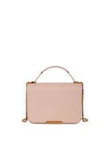 VINTAGE LEATHER FLAP TOP HANDLE BAG
