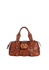 VINTAGE VLOGO LEATHER TOTE BAG