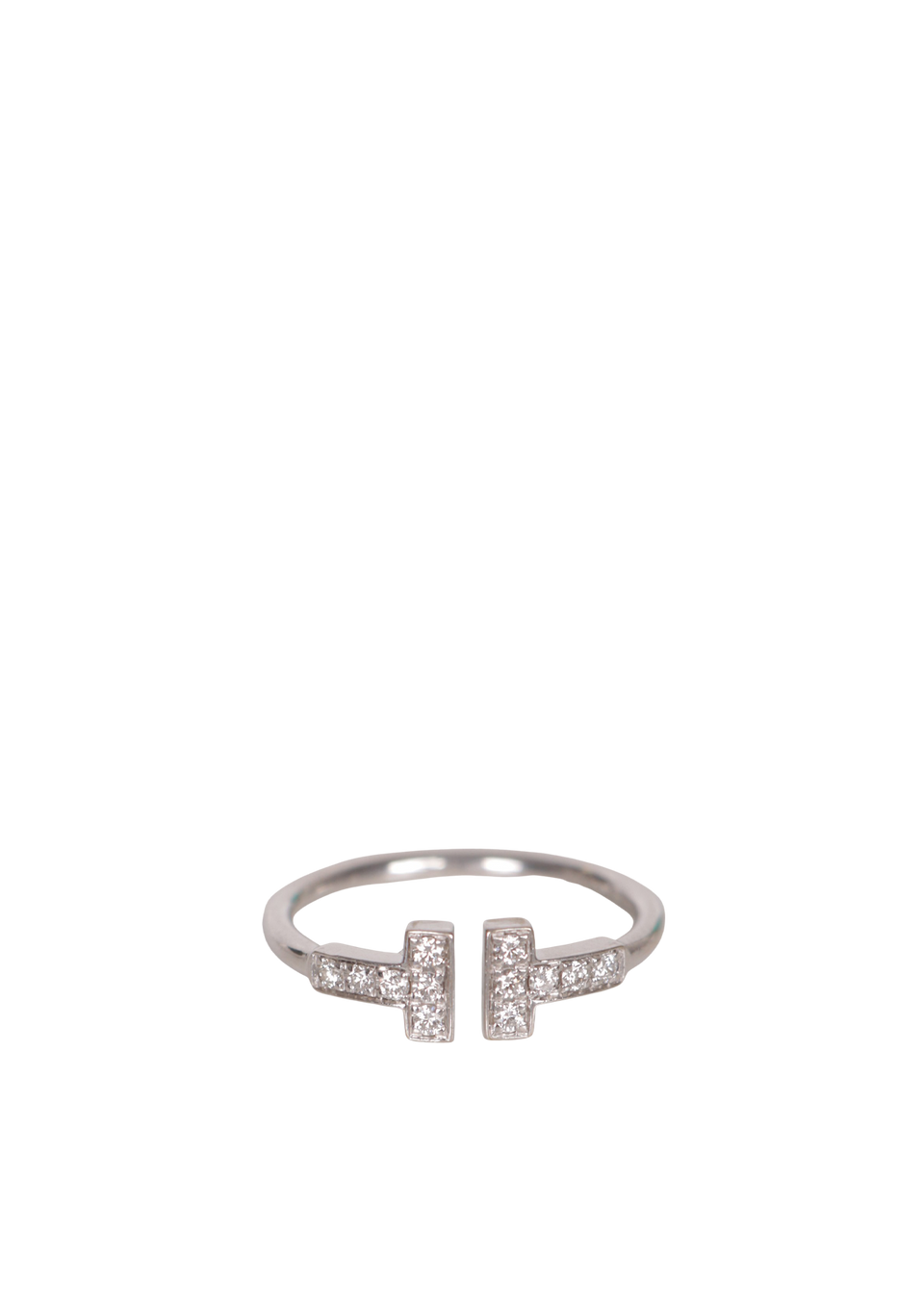 ANEL TIFFANY & CO. DIAMOND T WIRE 18K RING METALIZADO ORIGINAL