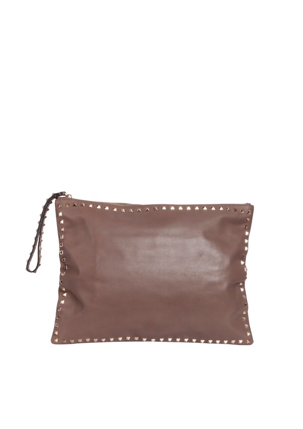 ROCKSTUD LEATHER POUCH