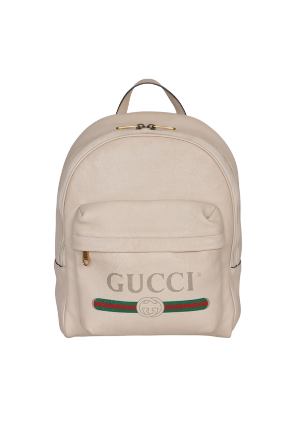 LEATHER LOGO BACKPACK