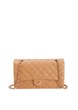 MEDIUM CLASSIC DOUBLE FLAP LAMBSKIN