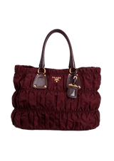 NYLON GAUFRE SATCHEL