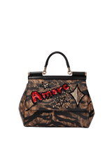 LARGE LEOPARD AMORE MISS SICILY BAG