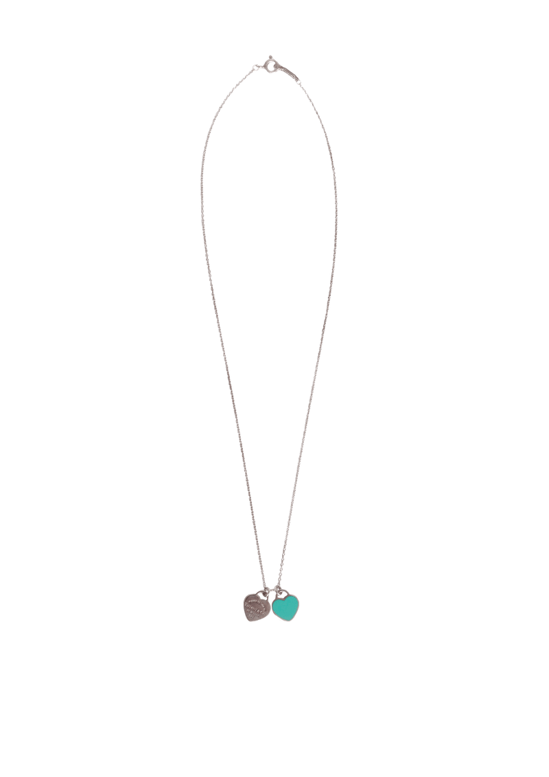 ''RETURN TO TIFFANY'' MINI DOUBLE HEART NECKLACE