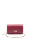 BOLSA CARTEIRA COM CORRENTE TRANSVERSAL FOREVER NEW CROCO BURGUNDY