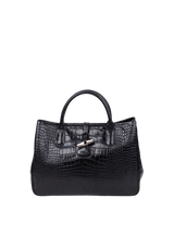 CROCO EMBOSSED ROSEAU TOTE
