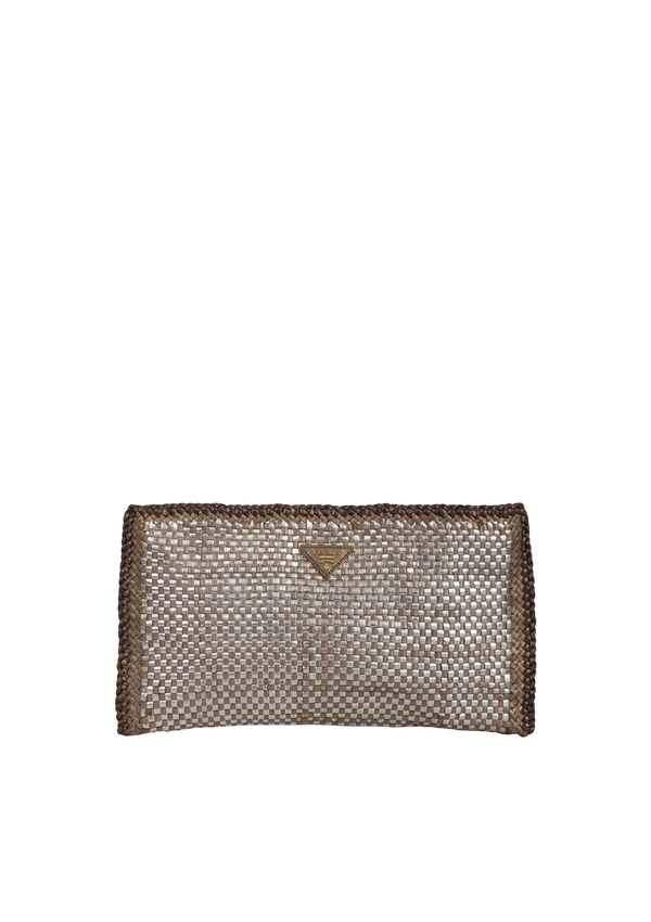 WOVEN MADRAS CLUTCH